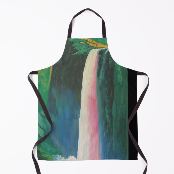 Item preview, Abstract Painting Of A Waterfall in Vibrant Nature Landscape designed and sold by regnumsaturni.