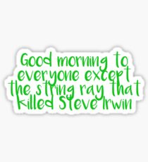 good morning to everyone except the stingray Sticker