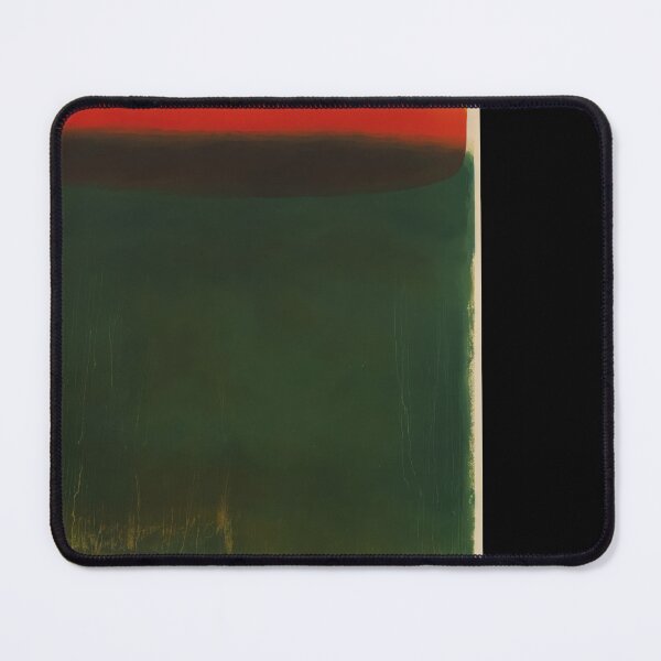 Item preview, Abstract Painting Of Vivid Green and Fiery Red Horizon on Soft Orange Base designed and sold by regnumsaturni.