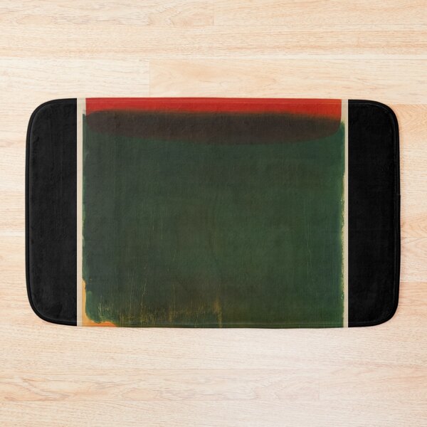 Item preview, Abstract Painting Of Vivid Green and Fiery Red Horizon on Soft Orange Base designed and sold by regnumsaturni.
