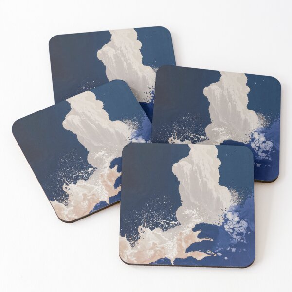 Item preview, Abstract Painting Of Ocean Waves And Silhouette designed and sold by regnumsaturni.