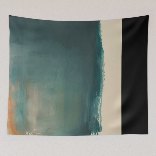 Item preview, Abstract Painting Of Gradient Colors With Deep Blue And Hints Of Orange designed and sold by regnumsaturni.
