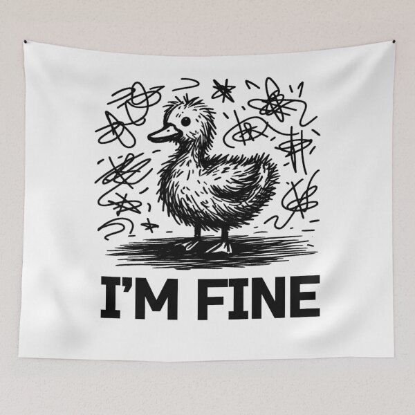 Item preview, I'M FINE - Cute Duckling Overwhelmed designed and sold by Mr. Kidz LLC.