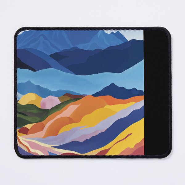 Item preview, Abstract Painting Of A Mountain Landscape Vibrant Colors designed and sold by regnumsaturni.