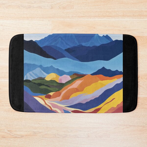 Item preview, Abstract Painting Of A Mountain Landscape Vibrant Colors designed and sold by regnumsaturni.