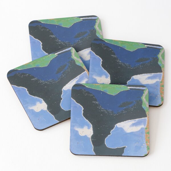 Item preview, Abstract Painting Of A Lake with Island and Coastline designed and sold by regnumsaturni.