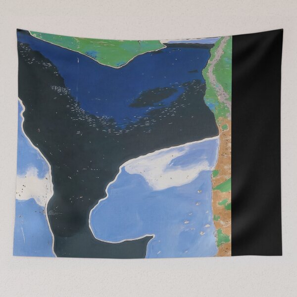 Item preview, Abstract Painting Of A Lake with Island and Coastline designed and sold by regnumsaturni.