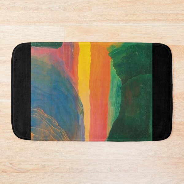 Item preview, Vibrant Abstract Painting Of A Waterfall with Lush Greens and Fiery Oranges designed and sold by regnumsaturni.