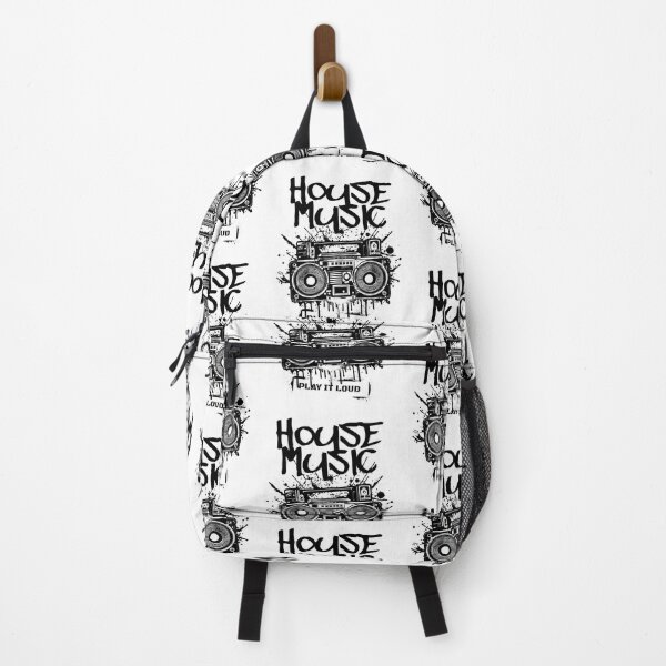 Item preview, HOUSE MUSIC  - Boombox Graffiti (Black)  designed and sold by Discothreadz.