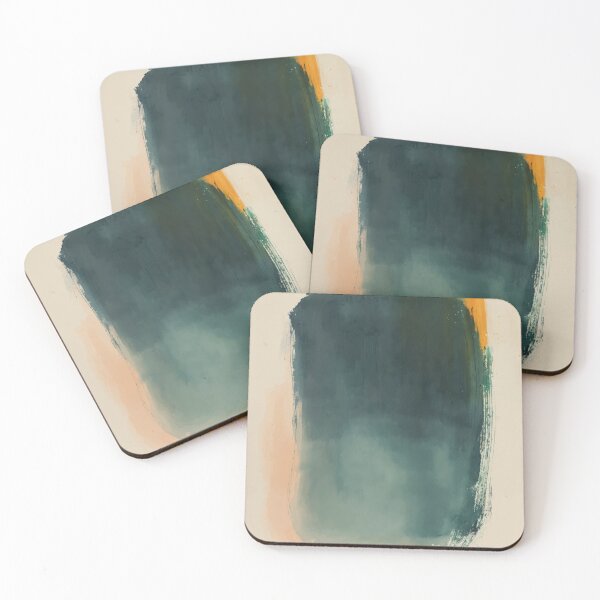 Item preview, Abstract Painting With Bold Teal and Golden Hues designed and sold by regnumsaturni.