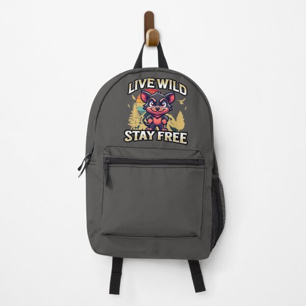 Item preview, Live Wild, Stay Free - Outdoor Motivational Tasmanian Devil Design designed and sold by Epic Threads Designs.