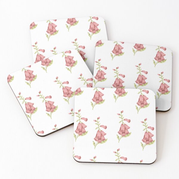 Item preview, Red foxglove seamless print designed and sold by pinkyfish1010.