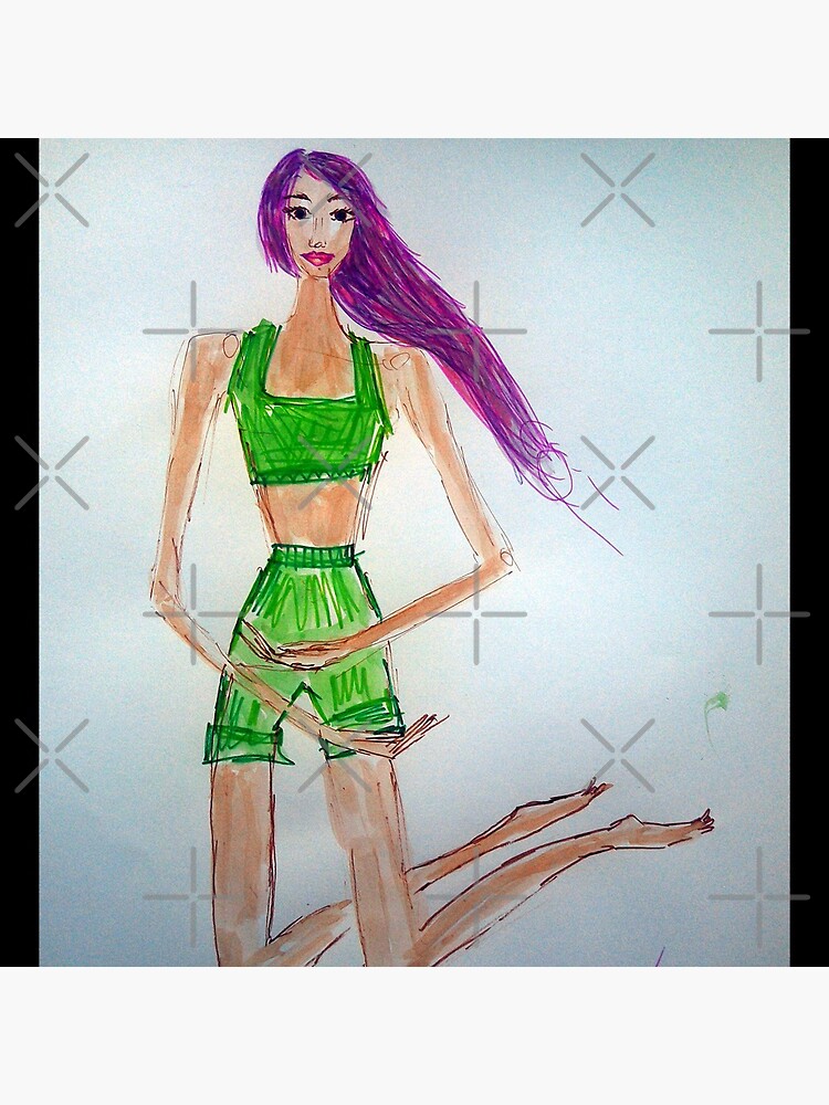 Girl Wearing a Green Two Piece by IvanaKada