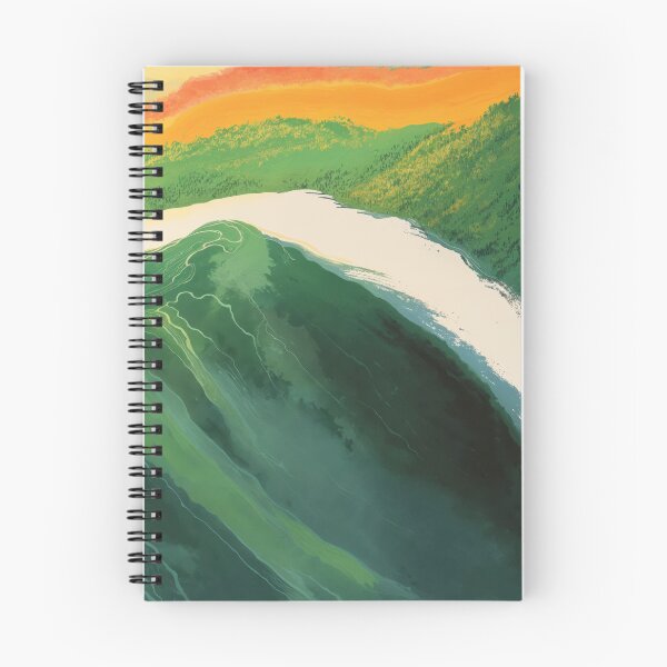 Item preview, Abstract Painting Of Vibrant Green Hills And Colorful Sunset Sky designed and sold by regnumsaturni.