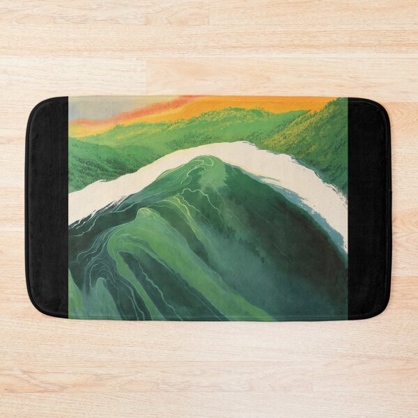 Item preview, Abstract Painting Of Vibrant Green Hills And Colorful Sunset Sky designed and sold by regnumsaturni.