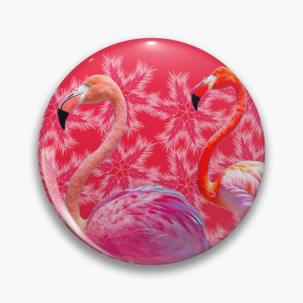 Item preview, Flamingo Magic with background Feathers in coral designed and sold by SueKnox.