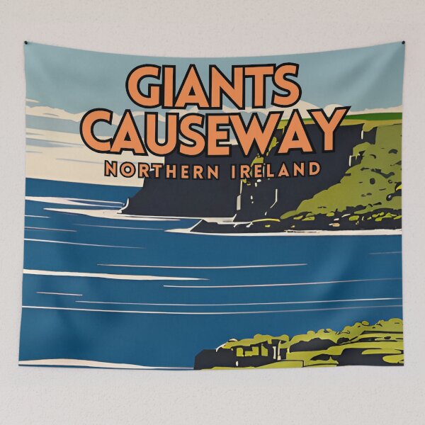 Item preview, Giants Causeway Northern Ireland Vintage Travel designed and sold by ZionPosteria.