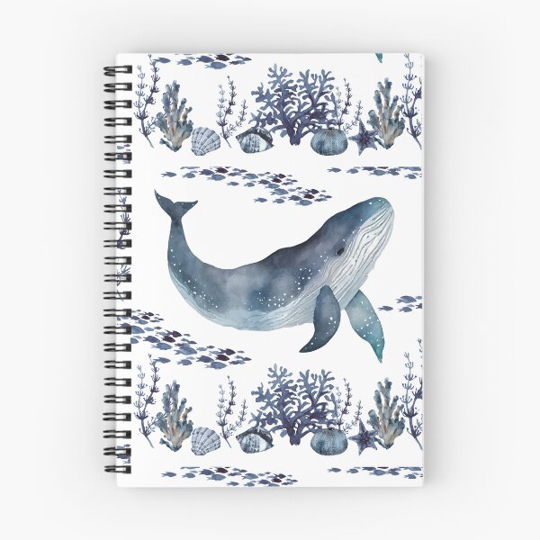 Item preview, Whale Under the Sea Navy Blue designed and sold by SeaStarAlex.