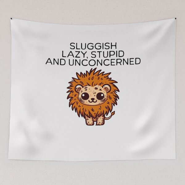 Item preview, sluggish lazy stupid and unconcerned Lion designed and sold by LemuellTrends.