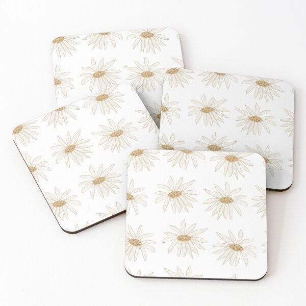 Item preview, White daisy repeating pattern designed and sold by pinkyfish1010.