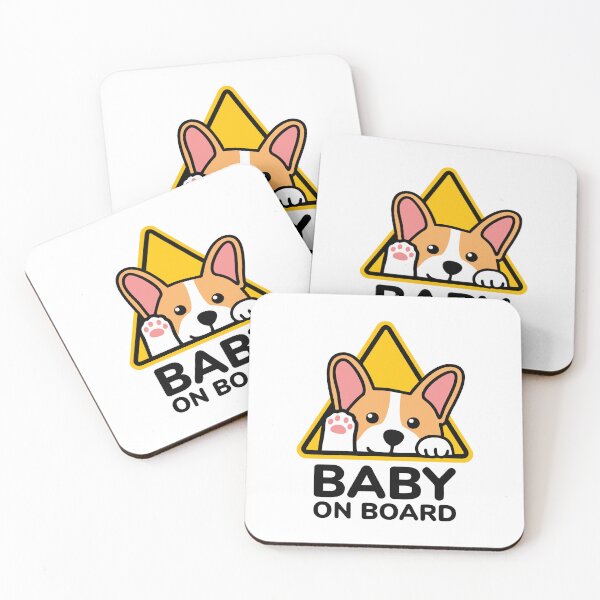 Item preview, "Adorable Corgi Baby on Board: Cute Dog Lover Pet Safety Paw-some Puppy Love Corgi Art for Dog Mom and Dad" designed and sold by artworkathome.