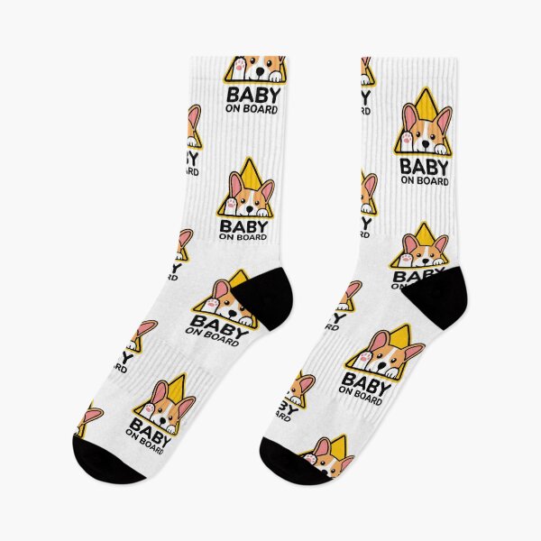 Item preview, "Adorable Corgi Baby on Board: Cute Dog Lover Pet Safety Paw-some Puppy Love Corgi Art for Dog Mom and Dad" designed and sold by artworkathome.