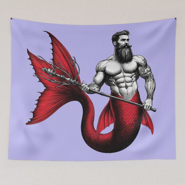 Item preview, RED THE MERMAN designed and sold by Foxlindesigns.