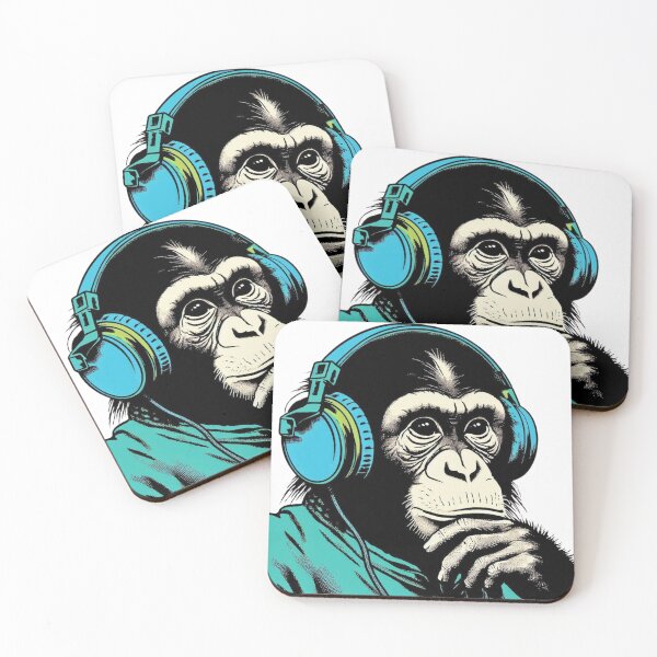 Item preview, Thinking Monkey by Music Genius Art designed and sold by musicgeniusart.