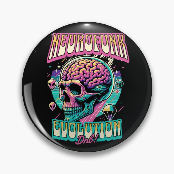 Item preview, NEUROFUNK  - Dnb Evolution (teal/pink) designed and sold by Discothreadz.