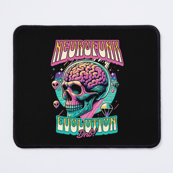 Item preview, NEUROFUNK  - Dnb Evolution (teal/pink) designed and sold by Discothreadz.