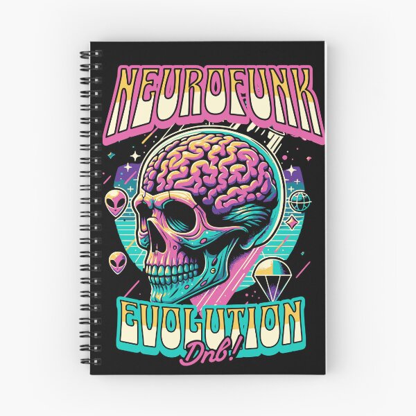 Item preview, NEUROFUNK  - Dnb Evolution (teal/pink) designed and sold by Discothreadz.