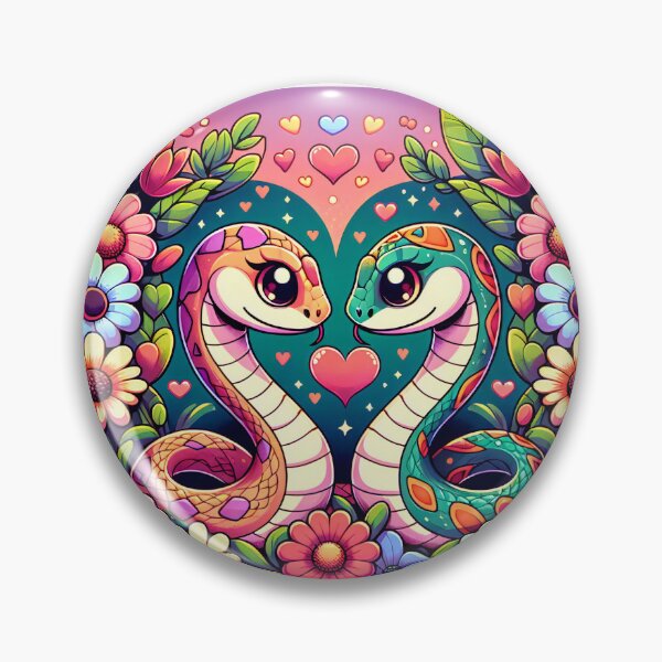 Item preview, Cute snakes surrounded by flowers, Cute Snake Design designed and sold by DammyK89.