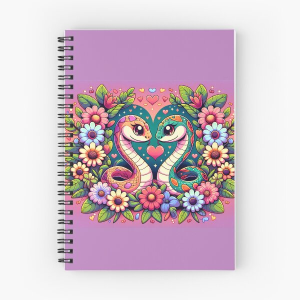 Item preview, Cute snakes surrounded by flowers, Cute Snake Design designed and sold by DammyK89.