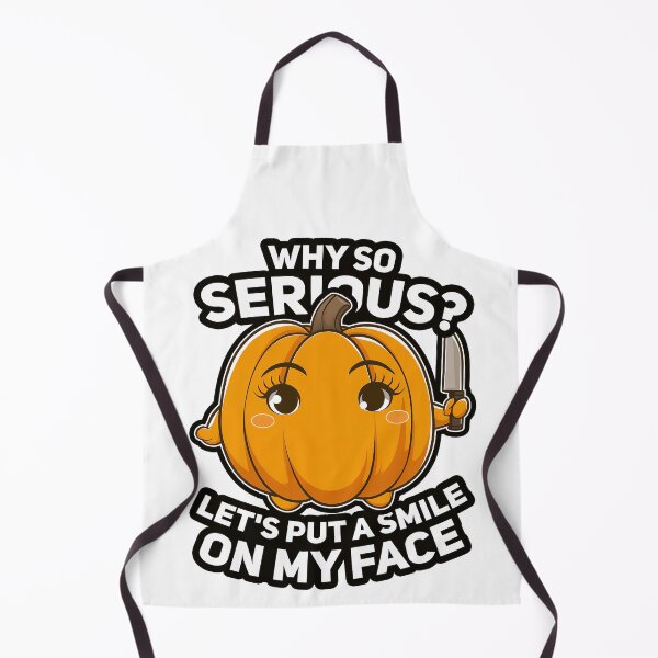 Item preview, ''Why So Serious? Lets,s Put a smile on my Face'' Cute Kawaii Halloween Pumpkin T-Shirt designed and sold by Witty Shirts.