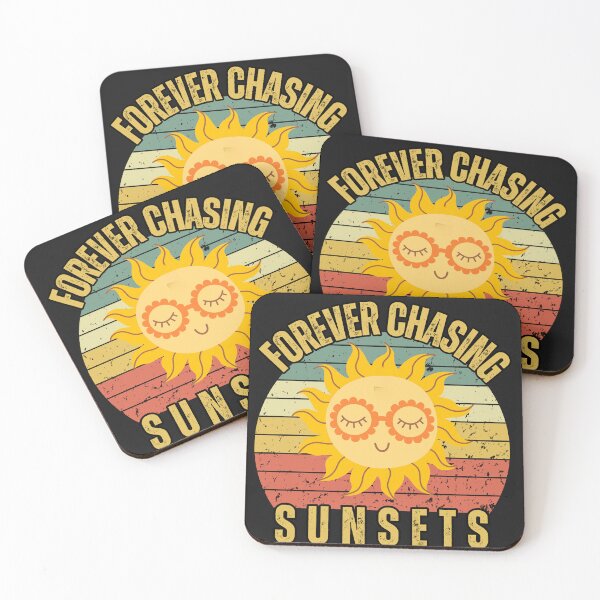 Item preview, Retro Distressed Forever Chasing Sunsets designed and sold by AlienOccupation.