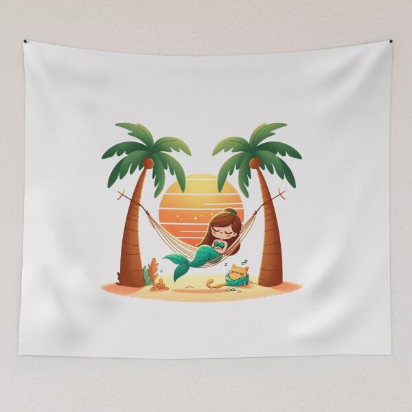 Item preview, lazy mermaid Cat designed and sold by LemuellTrends.