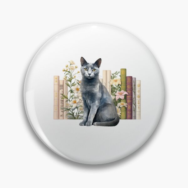Item preview, Russian Blue Cat And Books designed and sold by TheAnimalZ00.