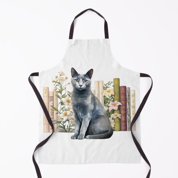 Item preview, Russian Blue Cat And Books designed and sold by TheAnimalZ00.
