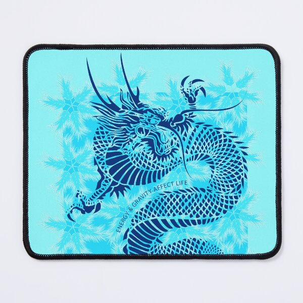 Item preview, Aqua blue feathered dragon, energy & gravity affect life designed and sold by SueKnox.