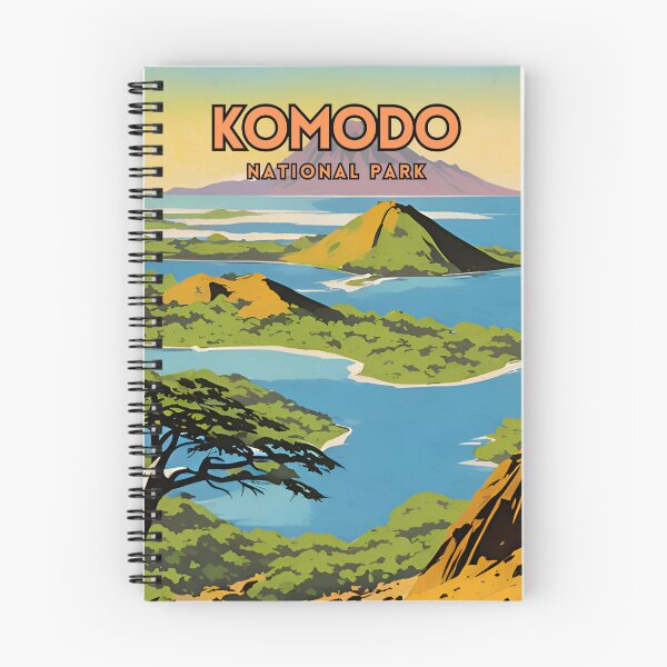 Item preview, Komodo National Park Vintage Travel Poster designed and sold by ZionPosteria.