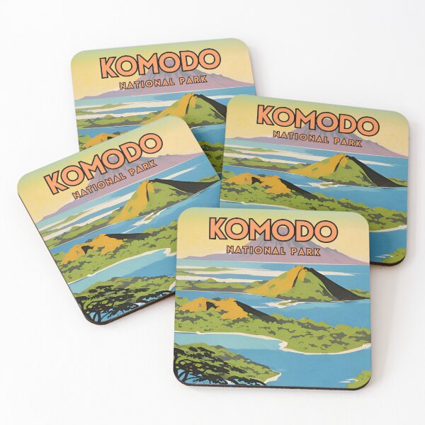 Item preview, Komodo National Park Vintage Travel Poster designed and sold by ZionPosteria.