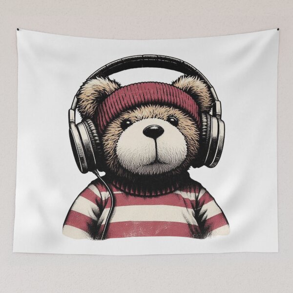Item preview, Cool DJ Design Teddy Bear by Music Genius Art designed and sold by musicgeniusart.