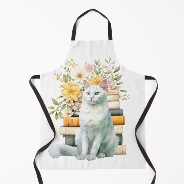 Item preview, Russian White Cat And Books designed and sold by TheAnimalZ00.