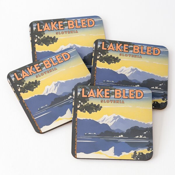 Item preview, Lake Bled Slovenia Retro designed and sold by ZionPosteria.