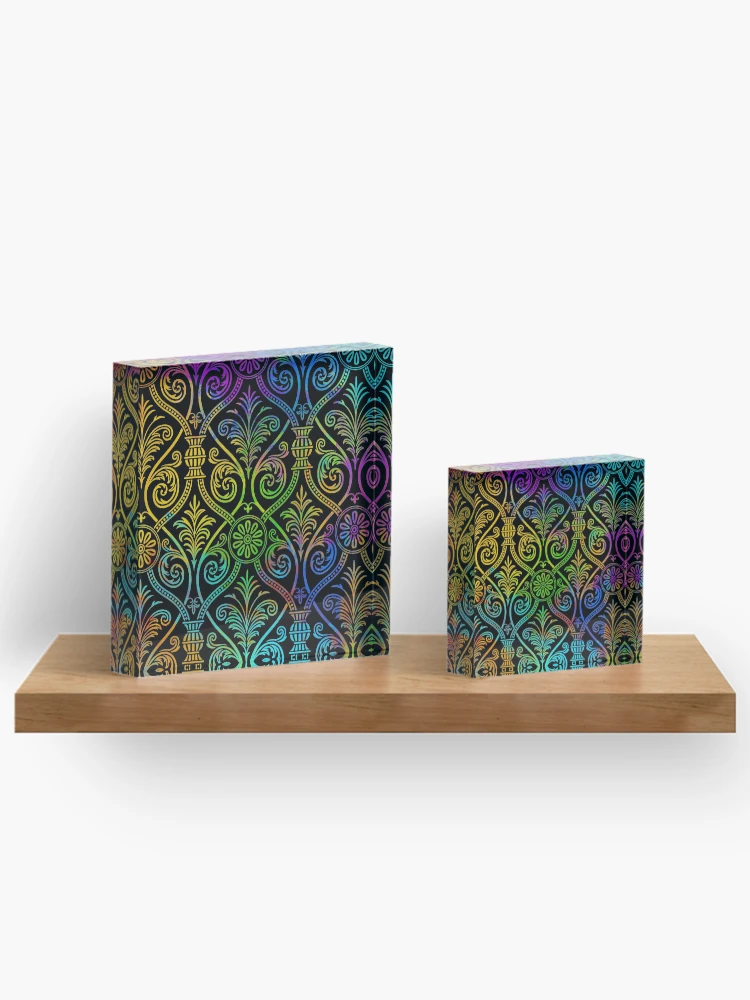 Thumbnail 3 of 5, Acrylic Block, Multi Color Abstract Pattern IX designed and sold by RickyBarnard.