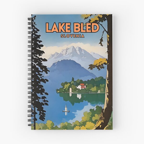 Item preview, Lake Bled Slovenia Travel Art Vintage designed and sold by ZionPosteria.