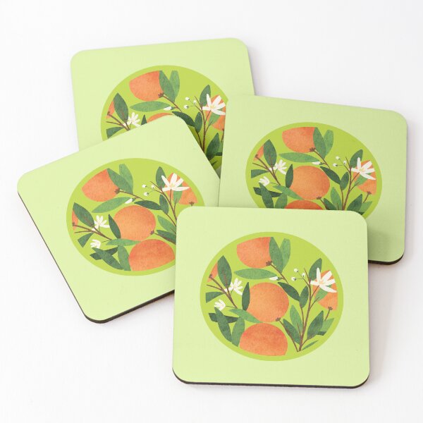 Artikelvorschau, Orangen blühen - Retro Aquarell entworfen und verkauft von ksnook.