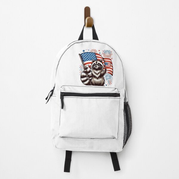 Item preview, Patriotic Raccoon: Celebrating the 4th of July in Style designed and sold by PictoVibe.
