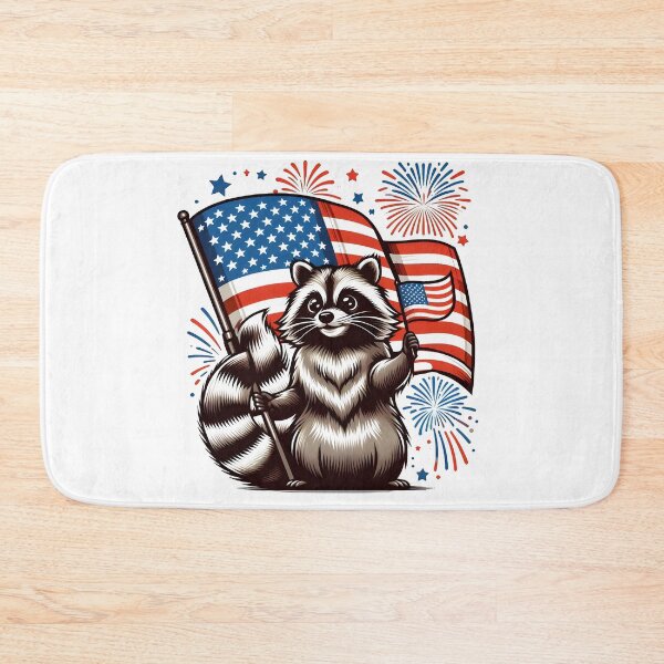 Item preview, Patriotic Raccoon: Celebrating the 4th of July in Style designed and sold by PictoVibe.