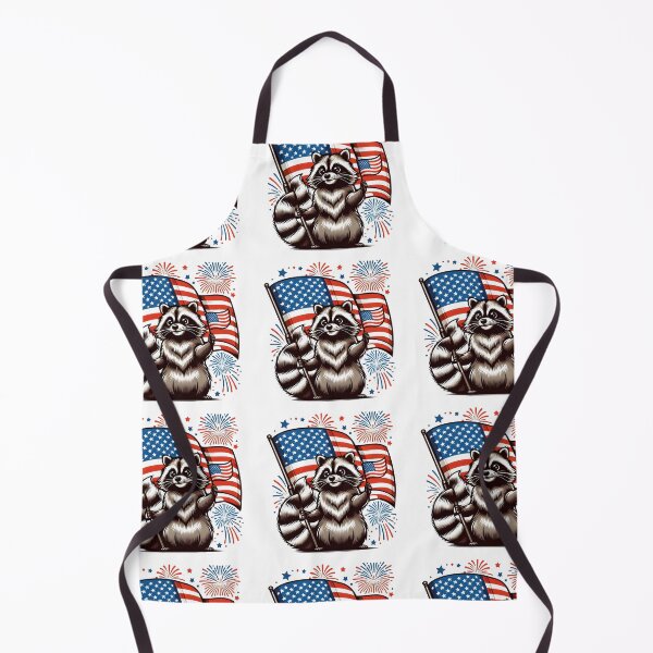 Item preview, Patriotic Raccoon: Celebrating the 4th of July in Style designed and sold by PictoVibe.